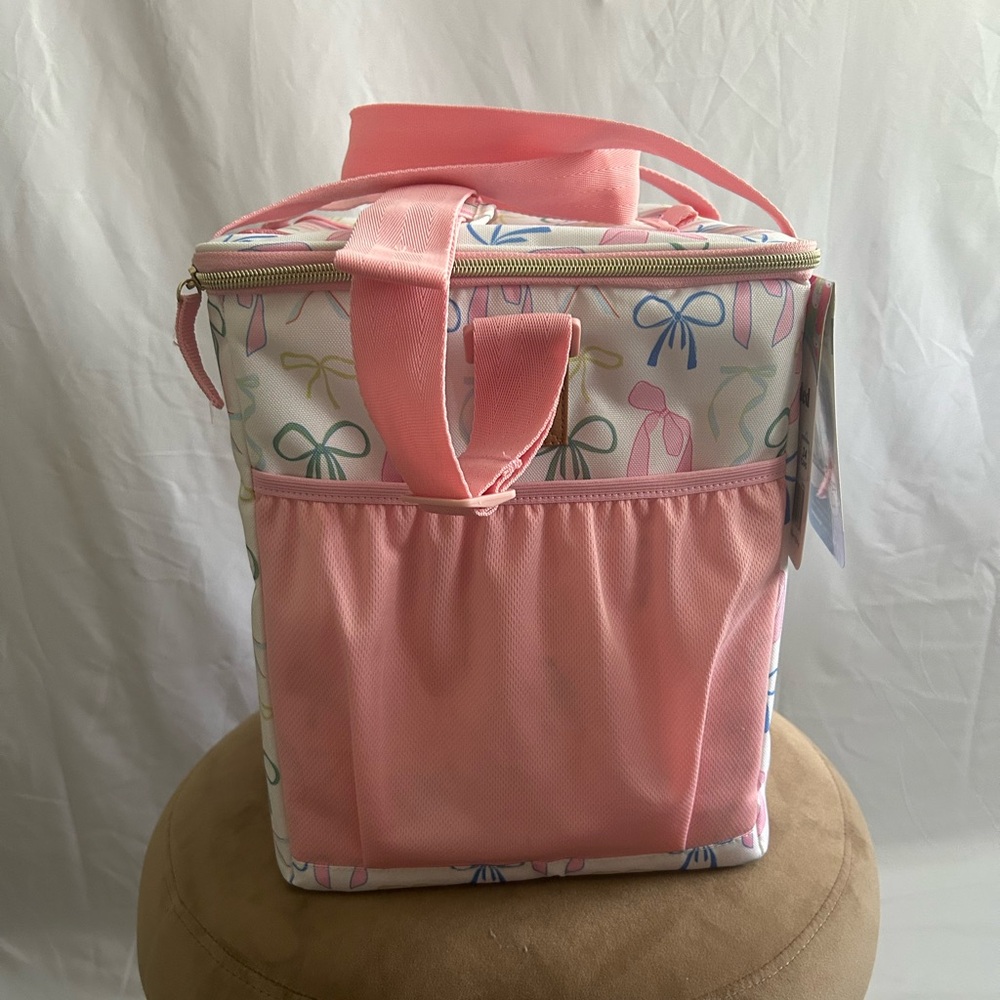 *New* Fit + Fresh Pink and Colorful Bow Design Soft-Sided Cooler - Picture 6 of 16